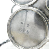 Georgian Sterling Silver Warwick Cruet Stand Crested 1770 London Antique