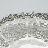Chinese Export Sterling Silver Treat Sweet Meats or Cake Dish Bowl Vintage c1930