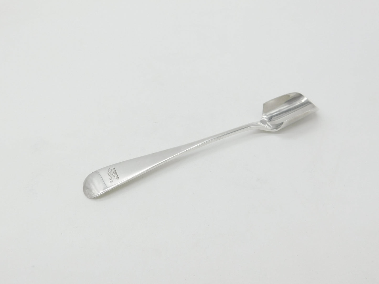 Edwardian Sterling Silver Fox Crest Stilton Scoop Spoon 1910 Sheffield Antique