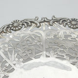 Chinese Export Sterling Silver Treat Sweet Meats or Cake Dish Bowl Vintage c1930