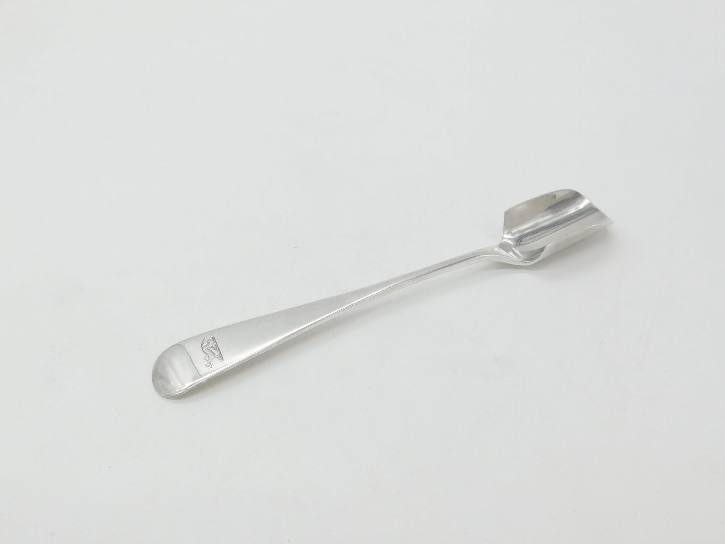 Edwardian Sterling Silver Fox Crest Stilton Scoop Spoon 1910 Sheffield Antique