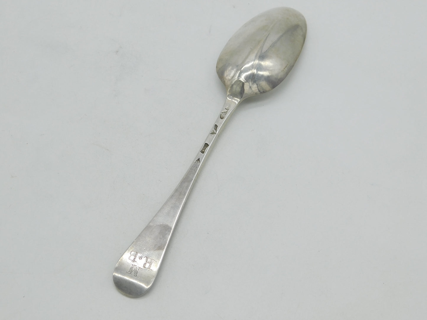 George II Sterling Silver Hanoverian Rat Tail Tablespoon Antique 1728 London