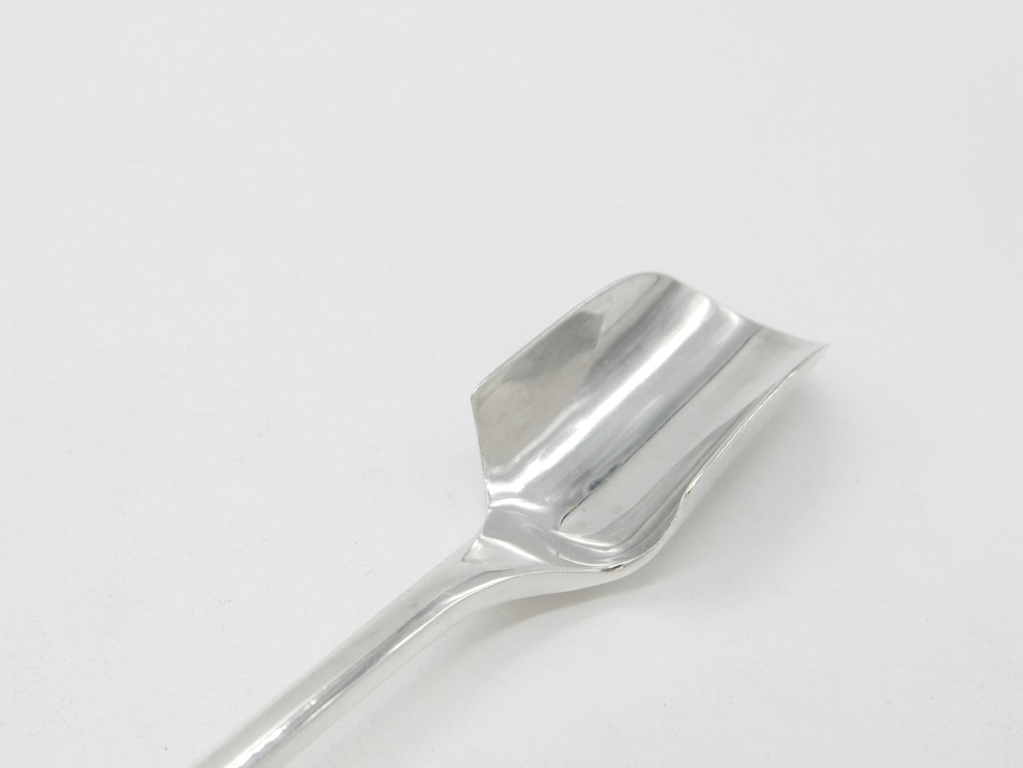 Edwardian Sterling Silver Fox Crest Stilton Scoop Spoon 1910 Sheffield Antique