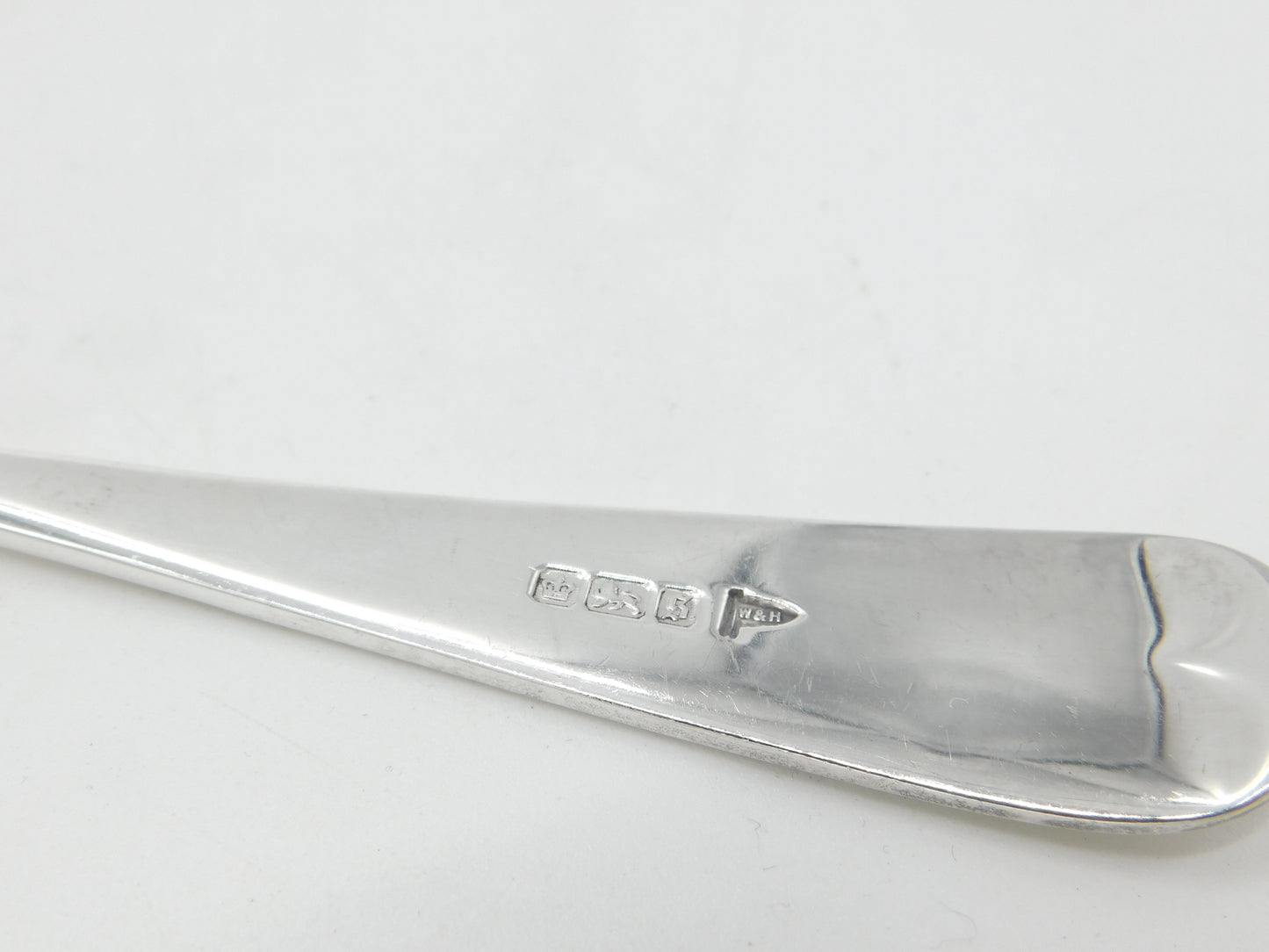 Edwardian Sterling Silver Fox Crest Stilton Scoop Spoon 1910 Sheffield Antique