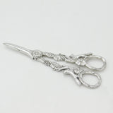 Sterling Silver Running Fox & Grape Pattern Grape Scissors 1967 London Vintage