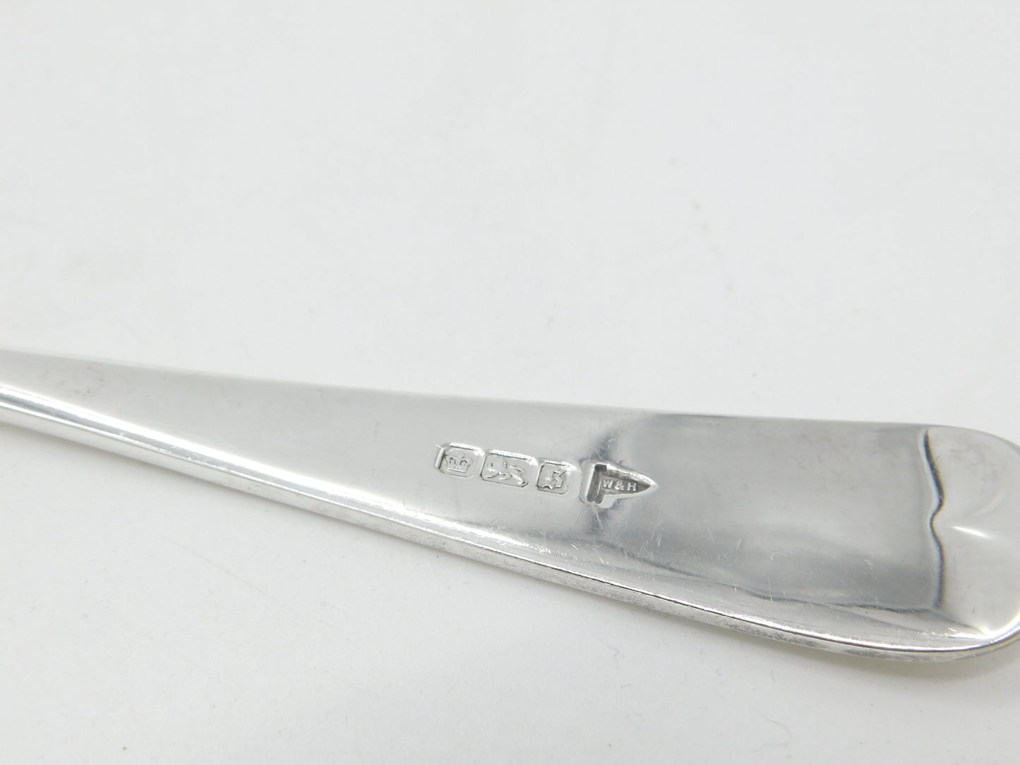 Edwardian Sterling Silver Fox Crest Stilton Scoop Spoon 1910 Sheffield Antique