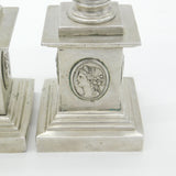 Regency French Colonial Sterling Silver Neoclassical Cast Candlesticks c1830