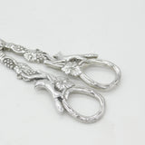 Sterling Silver Running Fox & Grape Pattern Grape Scissors 1967 London Vintage