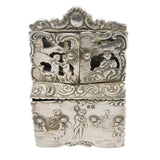 Victorian Sterling Silver Miniature Dolls House Wardrobe Antique 1894 London