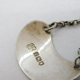 Edwardian Sterling Silver Whisky Tot Label Antique 1904 London Hukin & Heath