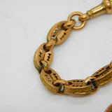 Victorian 9ct Yellow Gold Fancy Link Watch Chain & Locket Antique c1860