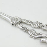 Sterling Silver Running Fox & Grape Pattern Grape Scissors 1967 London Vintage