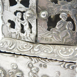 Victorian Sterling Silver Miniature Dolls House Wardrobe Antique 1894 London