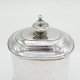 George II Sterling Silver Canister Tea Caddy Antique 1737 London