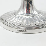 Victorian Sterling Silver Fluted Pattern Piano Candlestick Antique 1896 Sheffiel