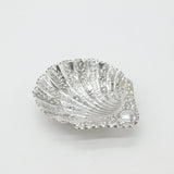 Victorian Sterling Silver Floral Pattern Shell Form Butter Dish 1890 Sheffield