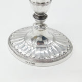 Victorian Sterling Silver Fluted Pattern Piano Candlestick Antique 1896 Sheffiel