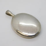 Victorian Sterling Silver Monogram Locket Pendant Antique c1880s