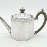 George III Sterling Silver Octagonal Bachelors Teapot Antique 1776 London
