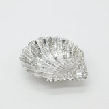 Victorian Sterling Silver Floral Pattern Shell Form Butter Dish 1890 Sheffield