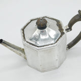 George III Sterling Silver Octagonal Bachelors Teapot Antique 1776 London
