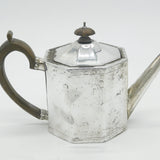 George III Sterling Silver Octagonal Bachelors Teapot Antique 1776 London