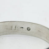 Navajo Sterling Silver Hardstone Stone Bangle Bracelet Vintage c1950s