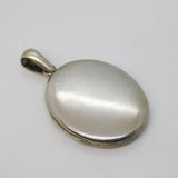Victorian Sterling Silver Monogram Mourning Locket Pendant Antique c1880s