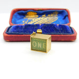 Georg Jensen Emergency One Pound £1 Money Note 9ct Gold Charm Vintage 1966