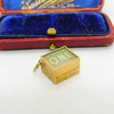 Georg Jensen Emergency One Pound £1 Money Note 9ct Gold Charm Vintage 1966