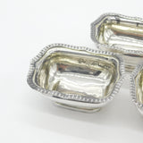 Georgian Set of Three Sterling Silver Salt Cellars 1790 London Solomon Hougham