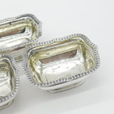 Georgian Set of Three Sterling Silver Salt Cellars 1790 London Solomon Hougham