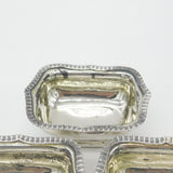 Georgian Set of Three Sterling Silver Salt Cellars 1790 London Solomon Hougham