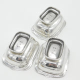 Georgian Set of Three Sterling Silver Salt Cellars 1790 London Solomon Hougham