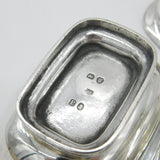 Georgian Set of Three Sterling Silver Salt Cellars 1790 London Solomon Hougham