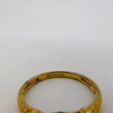 9ct Yellow Gold, Tanzanite & Diamond Three-Stone Ring Vintage 2000 Birmingham