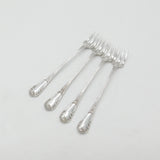 Edwardian Scottish Set of Four Sterling Silver Dessert Forks 1902 Glasgow