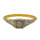 Victorian 18ct Yellow Gold, 0.3ct Diamond Solitaire Ring Antique c1890