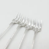 Edwardian Scottish Set of Four Sterling Silver Dessert Forks 1902 Glasgow