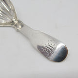 Victorian Sterling Silver Shell Pattern Tea Caddy Spoon Antique 1844 Exeter