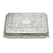 18th Century Chinese Sterling Silver Floral Snuff Box Antique c1790s