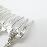 Edwardian Scottish Set of Four Sterling Silver Dessert Forks 1902 Glasgow