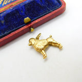 Poodle Dog English 9ct Yellow Gold Charm or Pendant Vintage 1973