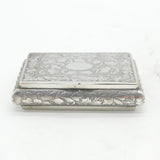 18th Century Chinese Sterling Silver Floral Snuff Box Antique c1790s