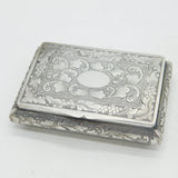 18th Century Chinese Sterling Silver Floral Snuff Box Antique c1790s