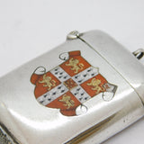 Victorian Sterling Silver Cambridge University Crest Vesta Case Antique 1898 Birmingham