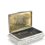 18th Century Chinese Sterling Silver Floral Snuff Box Antique c1790s