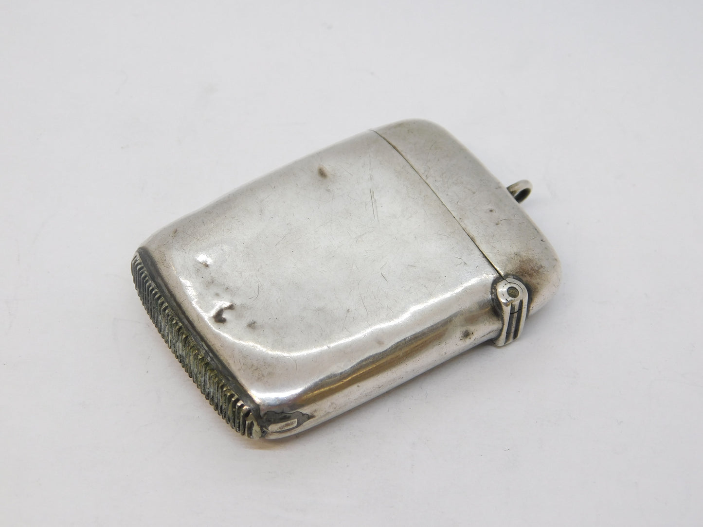 Victorian Sterling Silver Cambridge University Crest Vesta Case Antique 1898 Birmingham