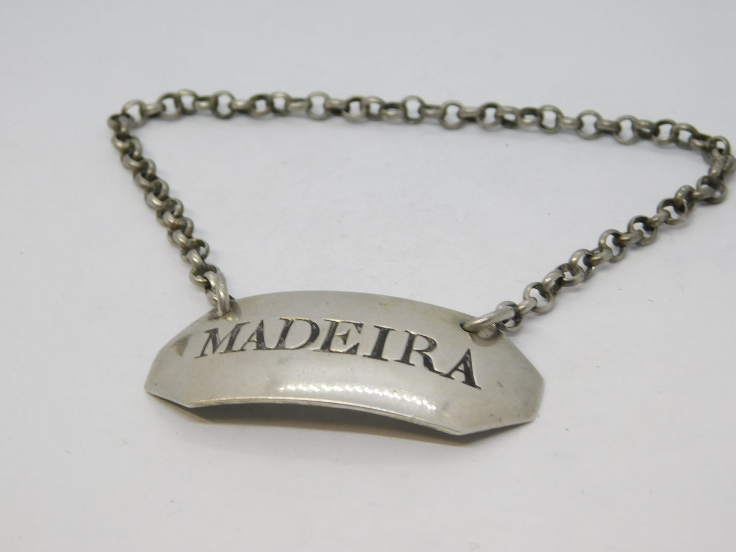 George III Sterling Silver Madeira Wine Decanter Label Antique 1798 London