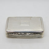 William IV Sterling Silver Snuff Box Antique 1832 Birmingham Thomas Spicer